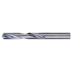 #41 Dia. × 0.096″ Shank × 1″ Flute Length × 2″ OAL, 118°, Bright, 2xD Flute, Round Solid Carbide Drill - Industrial Tool & Supply