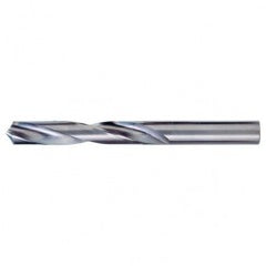 #41 Dia. × 0.096″ Shank × 1″ Flute Length × 2″ OAL, 118°, Bright, 2xD Flute, Round Solid Carbide Drill - Industrial Tool & Supply