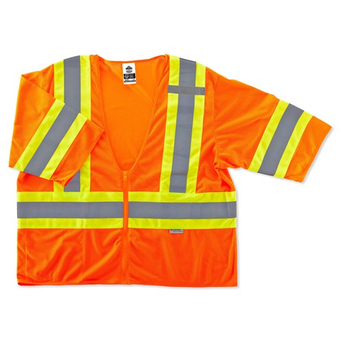 8330Z S/M Orange 2-Tone Vest Type R Class 3 - Industrial Tool & Supply