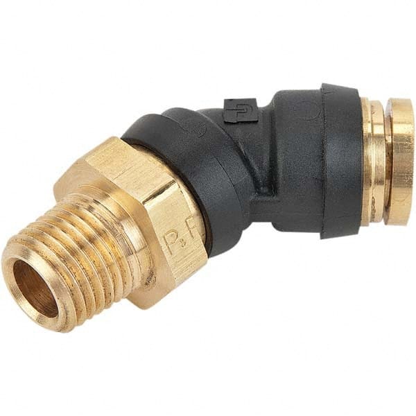 Parker - Plastic Push-To-Connect Tube Fittings Type: Male Swivel Elbow Tube Outside Diameter (Inch): 3/4 x 3/4 - Industrial Tool & Supply