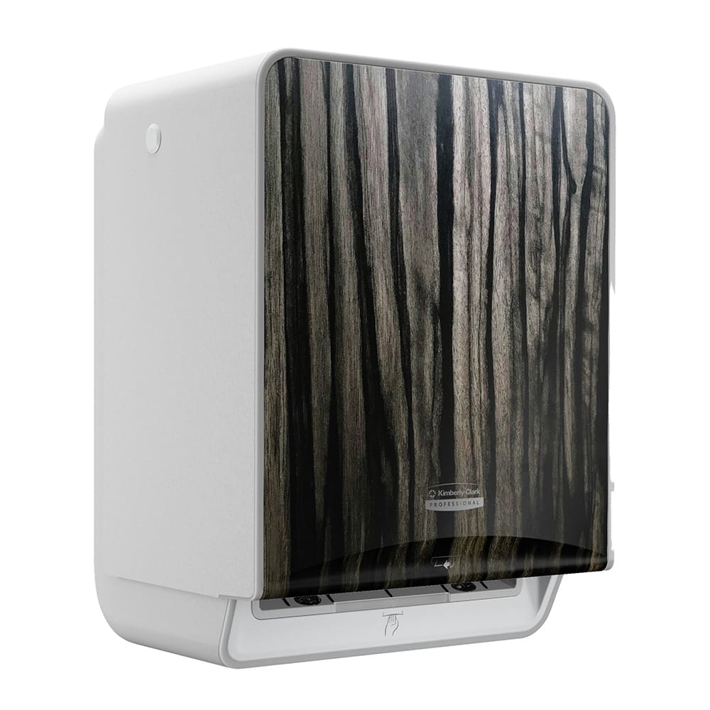 ICON Automatic Roll Towel Dispenser, Ebony Woodgrain Design Faceplate; 1 Dispenser and Faceplate per Case