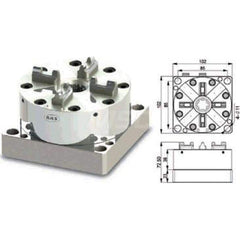 EDM Chucks; Chuck Size: 118mm  ™ 118mm; System Compatibility: Erowa ITS; Actuation Type: Pneumatic; Material: Stainless Steel; CNC Base: Yes; EDM Base: Yes; Clamping Force (N): 6000.00; Series/List: RHS ITS