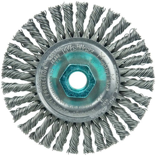 Mini Roughneck 4″ Stringer Bead Wheel, .020″ Steel Fill, M14x2.0 Nut - Industrial Tool & Supply