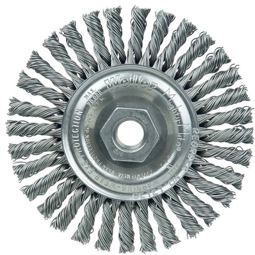 Mini Roughneck 4″ Stringer Bead Wheel, .020″ Steel Fill, 1/2″-13 UNC Nut - Industrial Tool & Supply