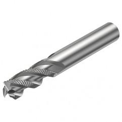 R216.33-08040-AC19U H10F 8mm 3 FL Solid Carbide End Mill - Corner chamfer w/Cylindrical Shank - Industrial Tool & Supply