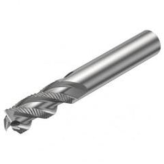 R216.33-08040-AC19U H10F 8mm 3 FL Solid Carbide End Mill - Corner chamfer w/Cylindrical Shank - Industrial Tool & Supply