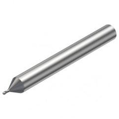 R216.42-01030-AE10G 1620 1mm 2 FL Solid Carbide Ball Nose End Mill w/Cylindrical Shank - Industrial Tool & Supply
