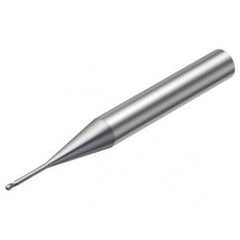 R216.42-01030-AJ10G 1620 1mm 2 FL Solid Carbide Ball Nose End Mill w/Cylindrical Shank - Industrial Tool & Supply