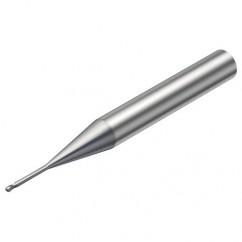 R216.42-00530-AJ05G 1620 0.5mm 2 FL Solid Carbide Ball Nose End Mill w/Cylindrical Shank - Industrial Tool & Supply