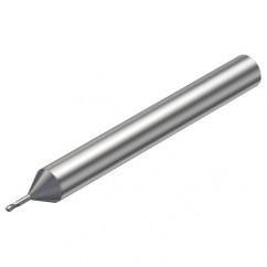 R216.42-00630-AO06G 1620 0.6mm 2 FL Solid Carbide Ball Nose End Mill w/Cylindrical Shank - Industrial Tool & Supply