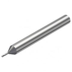 R216.42-00530-AO05G 1620 0.5mm 2 FL Solid Carbide Ball Nose End Mill w/Cylindrical Shank - Industrial Tool & Supply