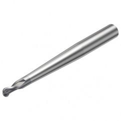 R216.42-02030-AP20G 1620 2mm 2 FL Solid Carbide Ball Nose End Mill w/Cylindrical Shank - Industrial Tool & Supply