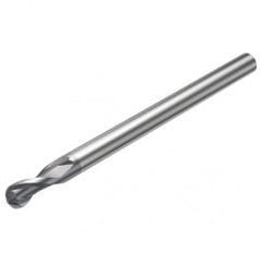 R216.42-12030-AQ18G P10 12mm 2 FL Solid Carbide Ball Nose End Mill w/Cylindrical Shank - Industrial Tool & Supply