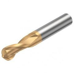 R216.42-10030-AC15G 1700 10mm 2 FL Solid Carbide ball nose endmill w/Cylindrical Shank - Industrial Tool & Supply