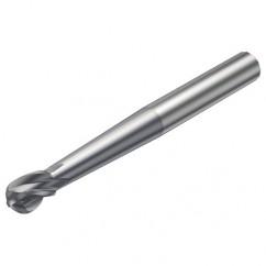 R216.64-06030-AO07G 1610 6mm 4 FL Solid Carbide Ball Nose End Mill spherical design w/Cylindrical Shank - Industrial Tool & Supply