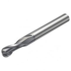 RA216.42-1630-AK08G 1610 6.35mm 2 FL Solid Carbide Ball Nose End Mill w/Cylindrical Shank - Industrial Tool & Supply