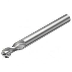 2B320-0300-NG H10F 3mm 2 FL Ballnose w/Reduced Cylindrical .3mm/.012 smaller than Cutting Diameter Shank - Industrial Tool & Supply