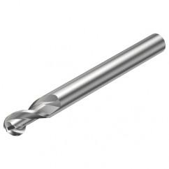 2B320-0500-NG H10F 5mm 2 FL Ballnose w/Reduced Cylindrical .3mm/.012 smaller than Cutting Diameter Shank - Industrial Tool & Supply