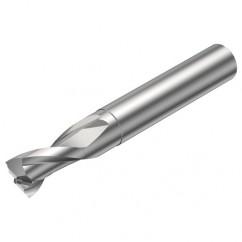 2P121-0200-NC H10F 2mm FL Straight Center Cut w/Cylindrical with Neck Shank - Industrial Tool & Supply