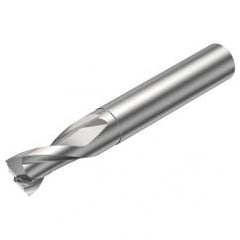 2P121-0200-NC H10F 2mm FL Straight Center Cut w/Cylindrical with Neck Shank - Industrial Tool & Supply