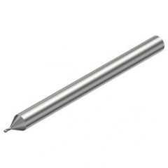 2P211-0040-PC 1620 0.4mm FL Straight Center Cut w/Cylindrical with Neck Shank - Industrial Tool & Supply