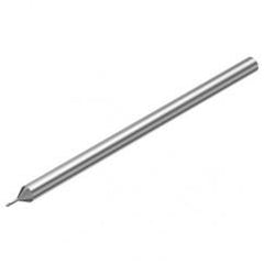 2P212-0080-PC 1620 0.8mm FL Straight Center Cut w/Cylindrical with Neck Shank - Industrial Tool & Supply
