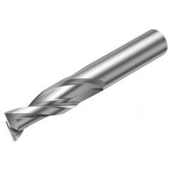 2P232-0400-NA H10F 4mm FL Straight Center Cut w/Cylindrical Shank - Industrial Tool & Supply