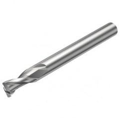 2S221-2000-250-NG H10F 20mm 2 FL Straight Corner Radius Center Cut w/Reduced Cylindrical .3mm/.012 smaller than Cutting Diameter Shank - Industrial Tool & Supply