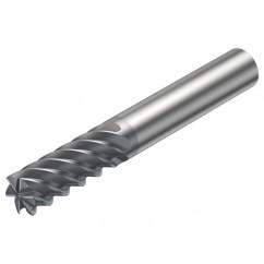 R215.36-16050-AC32H 1610 16mm 6 FL Solid Carbide End Mill - Corner Radius w/Cylindrical Shank - Industrial Tool & Supply