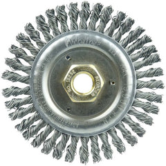 4 1/2 × 5/8″-11-0.020 Wire Size - Roughneck Stringer Bead Weld Cleaning Brush - Industrial Tool & Supply