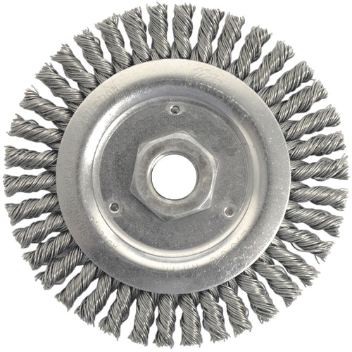 4 1/2″ x M14 × 2.0″-0.020″ Wire Size - Roughneck Stringer Bead Weld Cleaning Brush - Industrial Tool & Supply