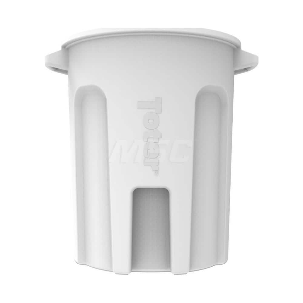 Trash Cans & Recycling Containers; Product Type: Trash Can; Container Capacity: 55 gal; Container Shape: Round; Lid Type: No Lid; Container Material: Plastic; Color: White; Features: Integrated Handles Aids In Lifting Of Can & Improves Dumping Efficiency;