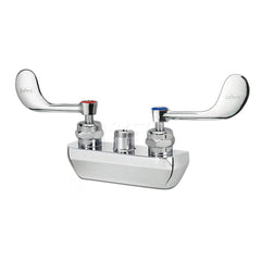 Industrial & Laundry Faucets; Type: Wall Mount Faucet; Style: Wall Mount; Design: Wall Mount; Handle Type: Wrist Blade; Spout Type: No Spout; Mounting Centers: 4; Finish/Coating: Chrome Plated Brass; Type: Wall Mount Faucet; Minimum Order Quantity: Solid