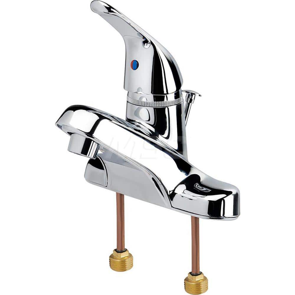 Industrial & Laundry Faucets; Type: Single Lever Faucet; Style: Lever; Design: Lever; Handle Type: Lever; Spout Type: Straight; Mounting Centers: 4; Finish/Coating: Chrome Plated; Type: Single Lever Faucet; Minimum Order Quantity: Chrome Plated; Style: Le