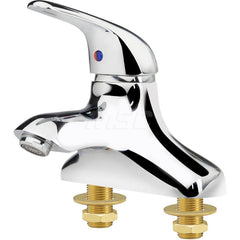Industrial & Laundry Faucets; Type: Single Lever Faucet; Style: Lever; Design: Lever; Handle Type: Lever; Spout Type: Straight; Mounting Centers: 4; Finish/Coating: Chrome Plated Brass; Type: Single Lever Faucet; Minimum Order Quantity: Solid Chrome Plate