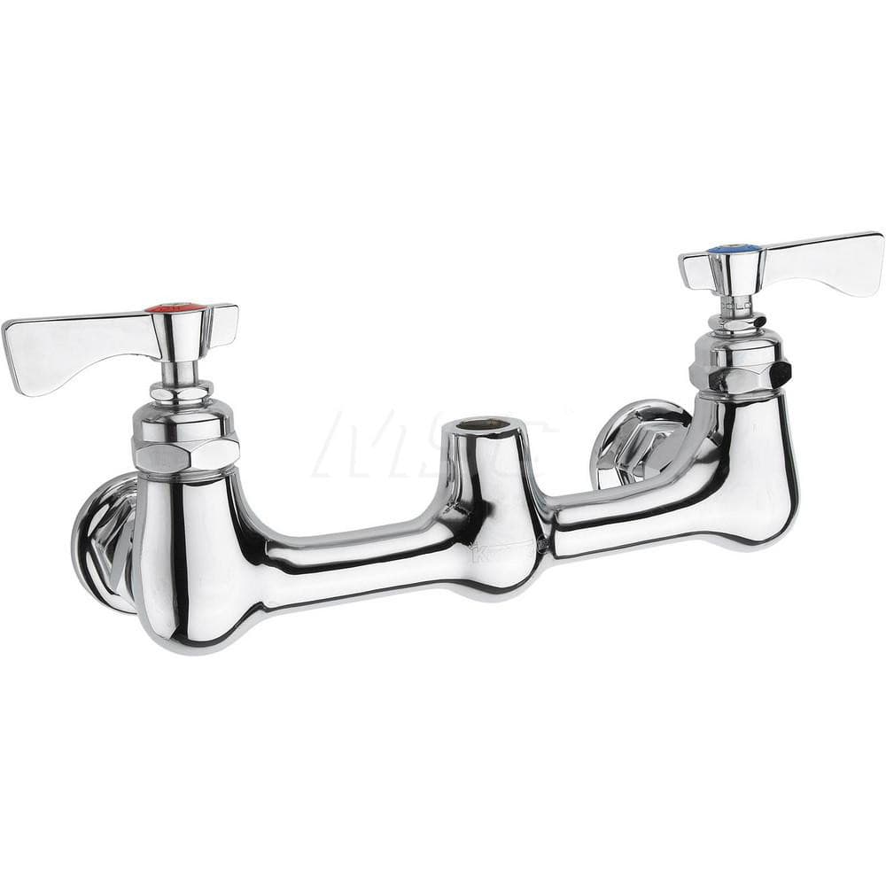 Industrial & Laundry Faucets; Type: Wall Mount Faucet; Style: Wall Mount; Design: Wall Mount; Handle Type: Lever; Spout Type: Standard; Mounting Centers: 8; Type: Wall Mount Faucet; Style: Wall Mount; Type: Wall Mount Faucet; Style: Wall Mount; Type: Wall
