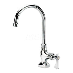 Industrial & Laundry Faucets; Type: Wall Mount Faucet; Style: Wall Mount; Design: Wall Mount; Handle Type: Lever; Spout Type: Gooseneck; Mounting Centers: Single Hole; Spout Size: 6; Finish/Coating: Chrome Plated Brass; Type: Wall Mount Faucet; Minimum Or
