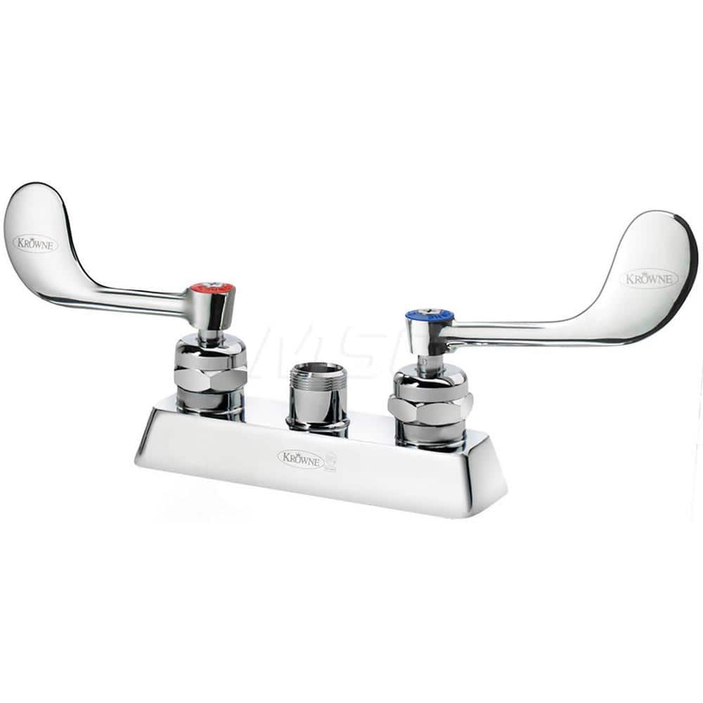 Industrial & Laundry Faucets; Type: Base Mount Faucet; Style: Base Mounted; Design: Base Mounted; Handle Type: Wrist Blade; Spout Type: No Spout; Mounting Centers: 4; Finish/Coating: Chrome Plated Brass; Type: Base Mount Faucet; Minimum Order Quantity: So