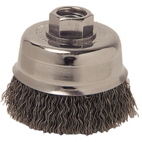 3″ Crimped Wire Cup Brush, .014″ Steel Fill, M14 × 2.0 Nut - Industrial Tool & Supply