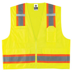8248Z L/ XL Lime Surveyors Vest 2-Tone Type R Class 2 - Industrial Tool & Supply