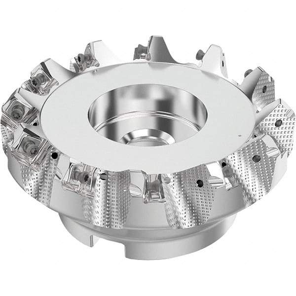 Seco - 125mm Cut Diam, 40mm Arbor Hole, 6mm Max Depth of Cut, 48° Indexable Chamfer & Angle Face Mill - 12 Inserts, SN.. Insert, Right Hand Cut, 12 Flutes, Through Coolant, Series R220.54 - Industrial Tool & Supply