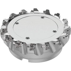 Seco - 160mm Cut Diam, 40mm Arbor Hole, 8mm Max Depth of Cut, 71° Indexable Chamfer & Angle Face Mill - 15 Inserts, SN.. Insert, Right Hand Cut, 15 Flutes, Through Coolant, Series R220.56 - Industrial Tool & Supply