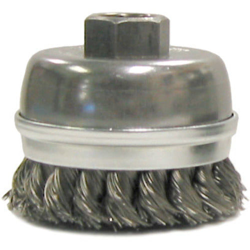 2-3/4″ Diameter - Banded Knot Steel Wire Cup Wheel - Industrial Tool & Supply