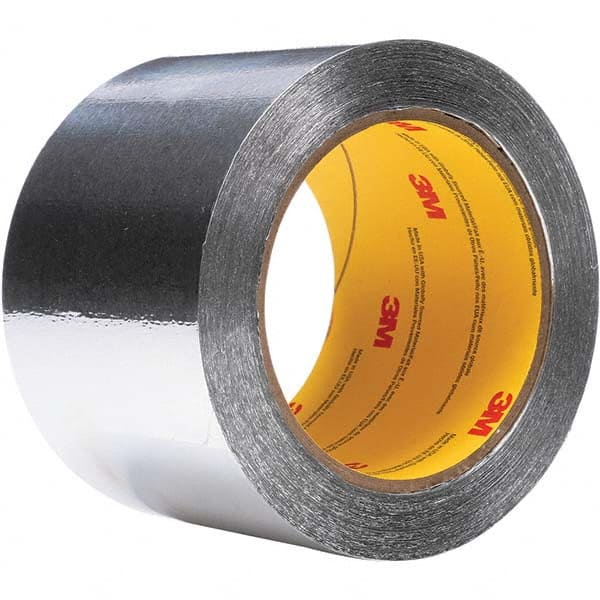 3M - 55m x 127mm x 4.6 mil Silver Aluminum Foil Tape - Industrial Tool & Supply