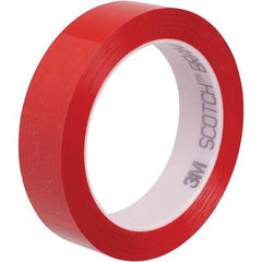 3M - 72 Yd x 1-1/2" Red Polyester Film Tape - Industrial Tool & Supply