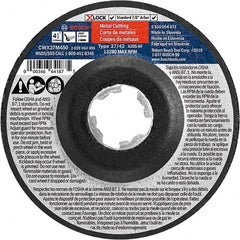 Cut-Off Wheel: Type 27, 4-1/2″ Dia, 7/8″ Hole, Aluminum Oxide 30 Grit, 11500 Max RPM, Use with Angle Grinders