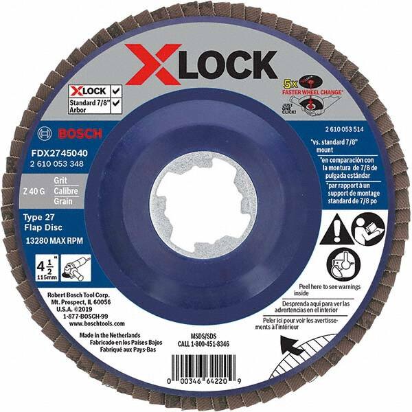 Bosch - Flap Discs Abrasive Type: Coated Flap Disc Type: Type 27 - Industrial Tool & Supply