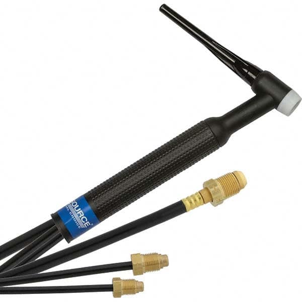 PRO-SOURCE - 350 Amp 12-1/2' Rubber Outfit 18F Water Cooled TIG Welding Torch Kit - Industrial Tool & Supply
