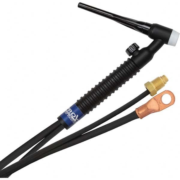 PRO-SOURCE - 150 Amp 12-1/2' Rubber Outfit 17V Air Cooled TIG Welding Torch Kit - Industrial Tool & Supply