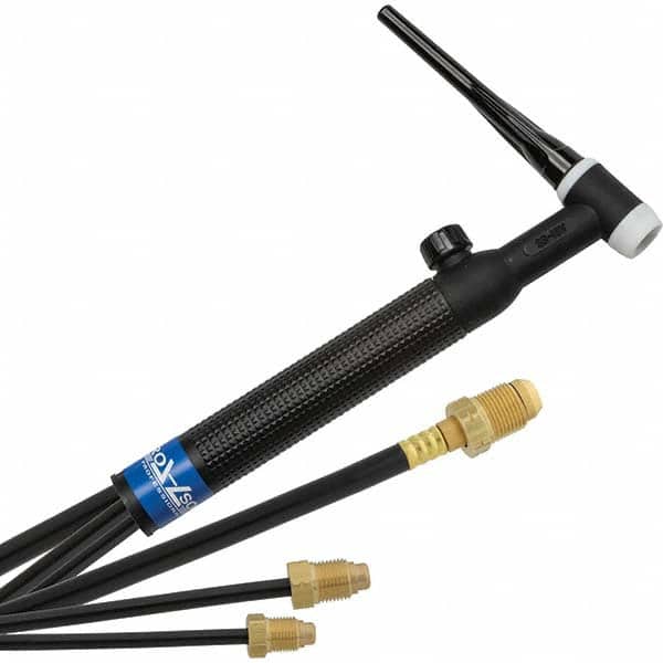 PRO-SOURCE - 350 Amp 12-1/2' Rubber Outfit 18V Water Cooled TIG Welding Torch Kit - Industrial Tool & Supply